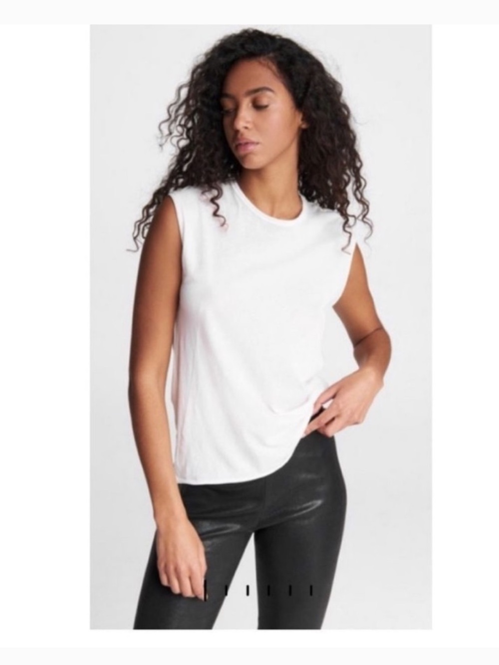 Rag & Bone Slub Muscle Tank Top in White.